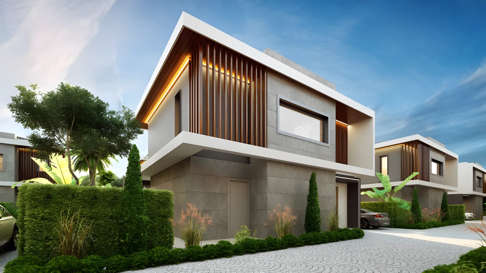 Kuşadası Güzelçamlı Mahallesi villa projesi, tasarım görseli